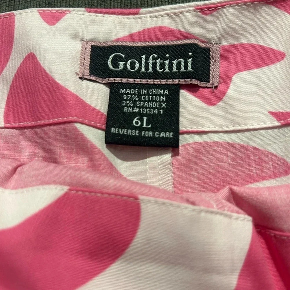 GOLFTINI SKORT MOUNTAIN BREEZE PINK BARBIE ALL OVER PRINT WOMENS SZ 6L - Picture 5 of 5